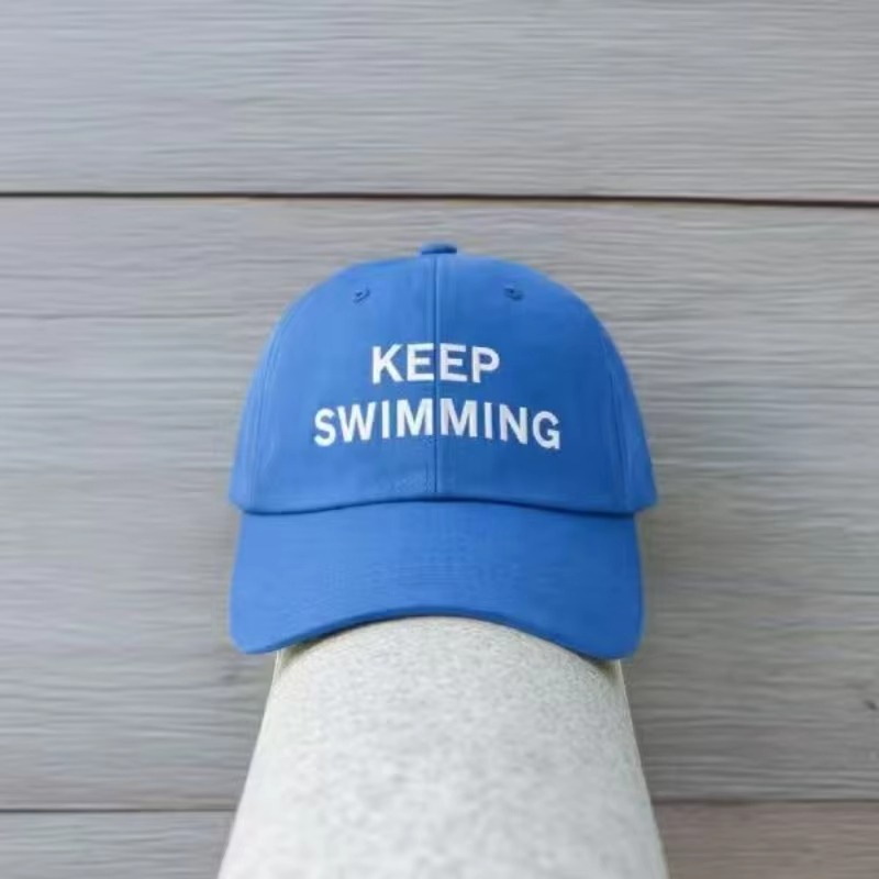 Women'S Fashion Visor - 2026 Trendy keep Swimming New Letter