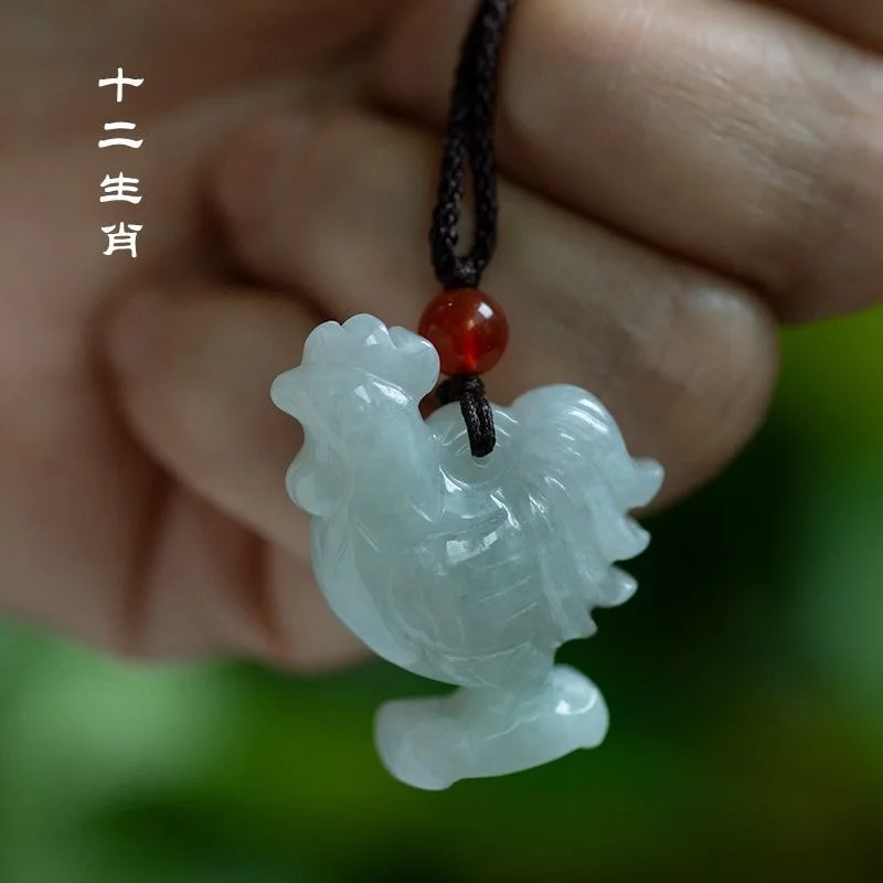 Women Fashion Jewellery - Natural Emerald Chinese Three dimensional Zodiac