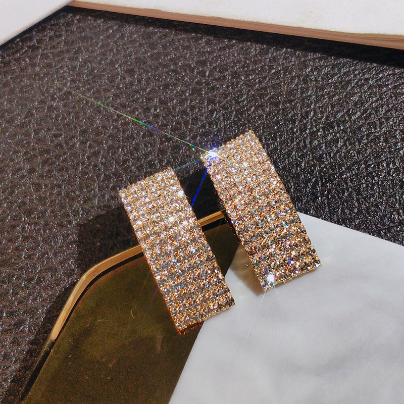 Women'S Fashion Paris - 14K Yellow Gold Diamond Stud Earrings