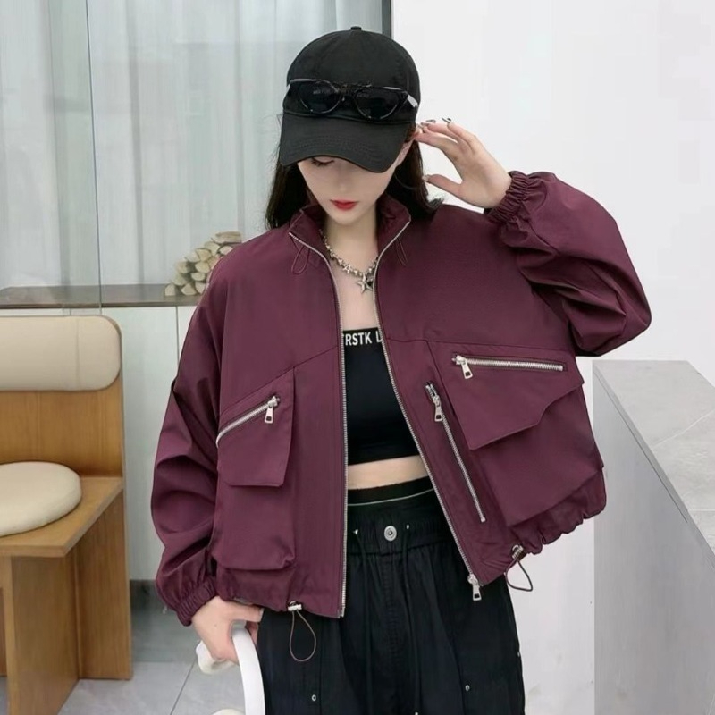 Women'S Fashion Utility Jacket - 2025 Spring Autumn Korean Fashion Harajuku