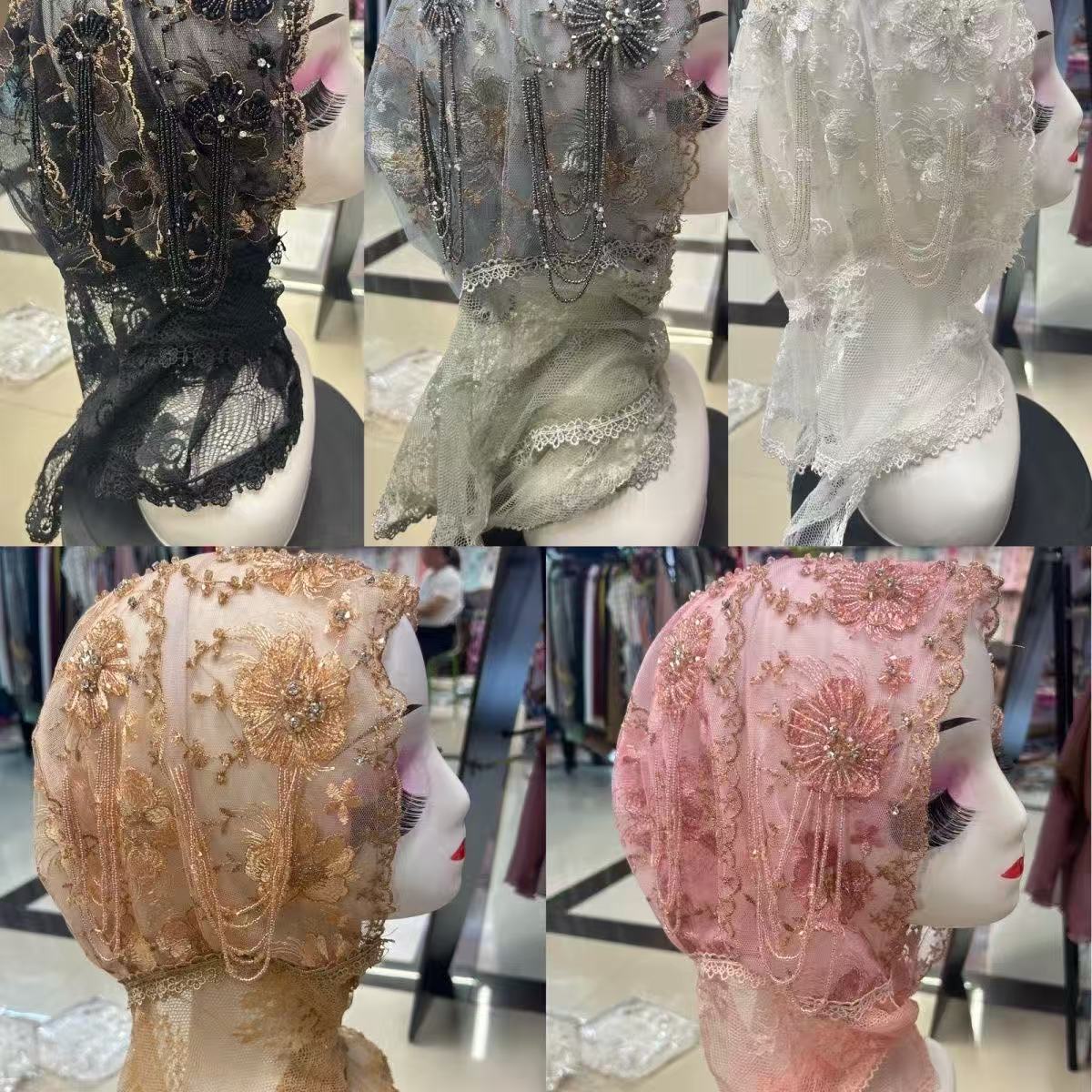 Women Fashion Malaysia - Hijab Muslim Women Shawl Lace Headscarf