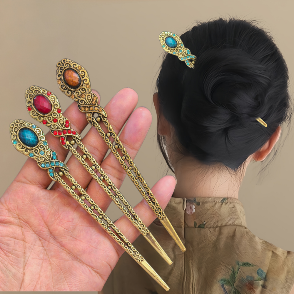 Women Fashion Hub - Vintage Metal Hair Sticks for Women