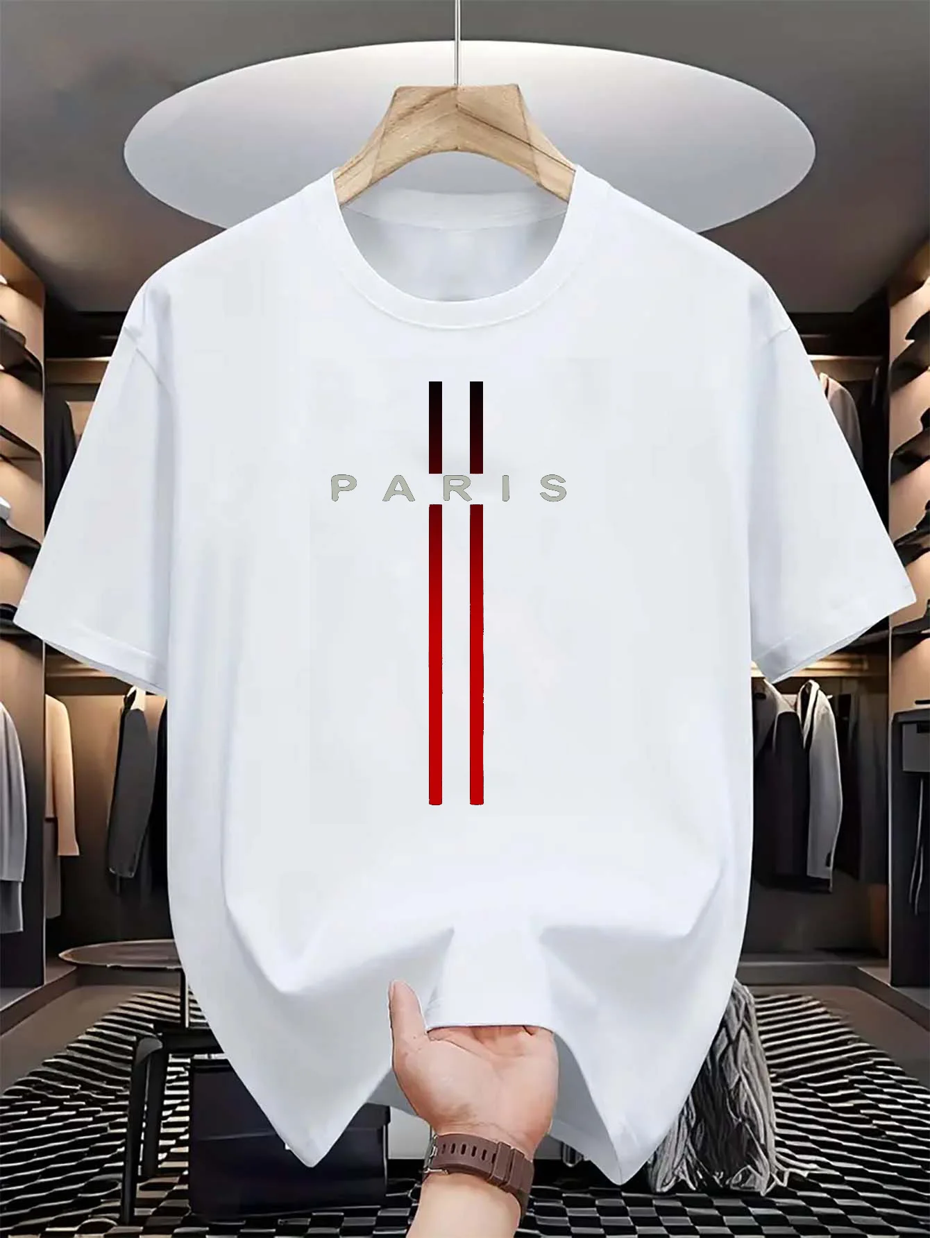 Women'S Fashion Paris - Men's 100% pure cotton summer casual