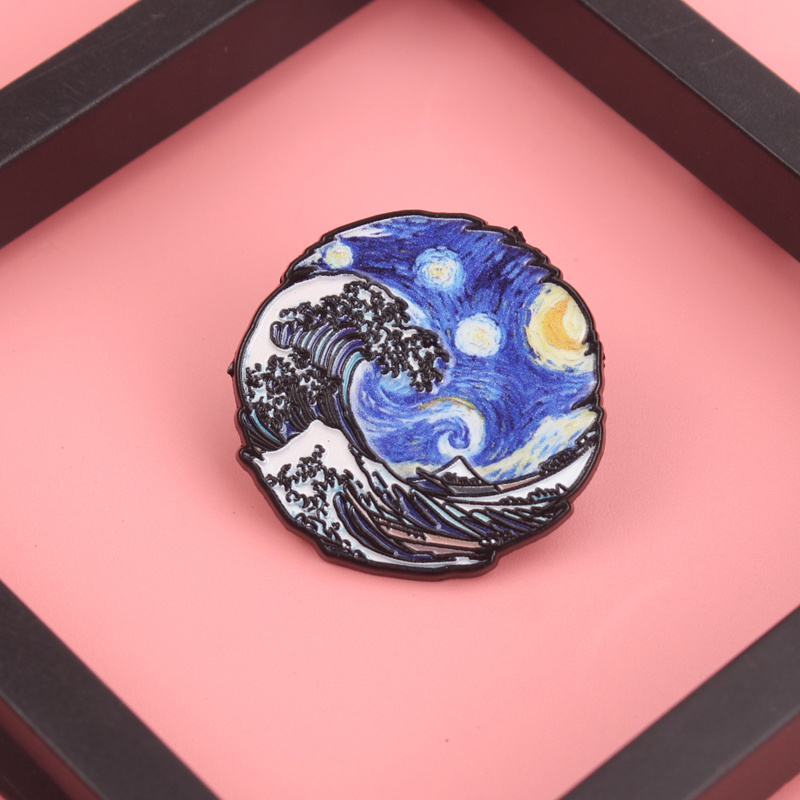 Women Fashion History - Wave & Vortex Fusion Pin -