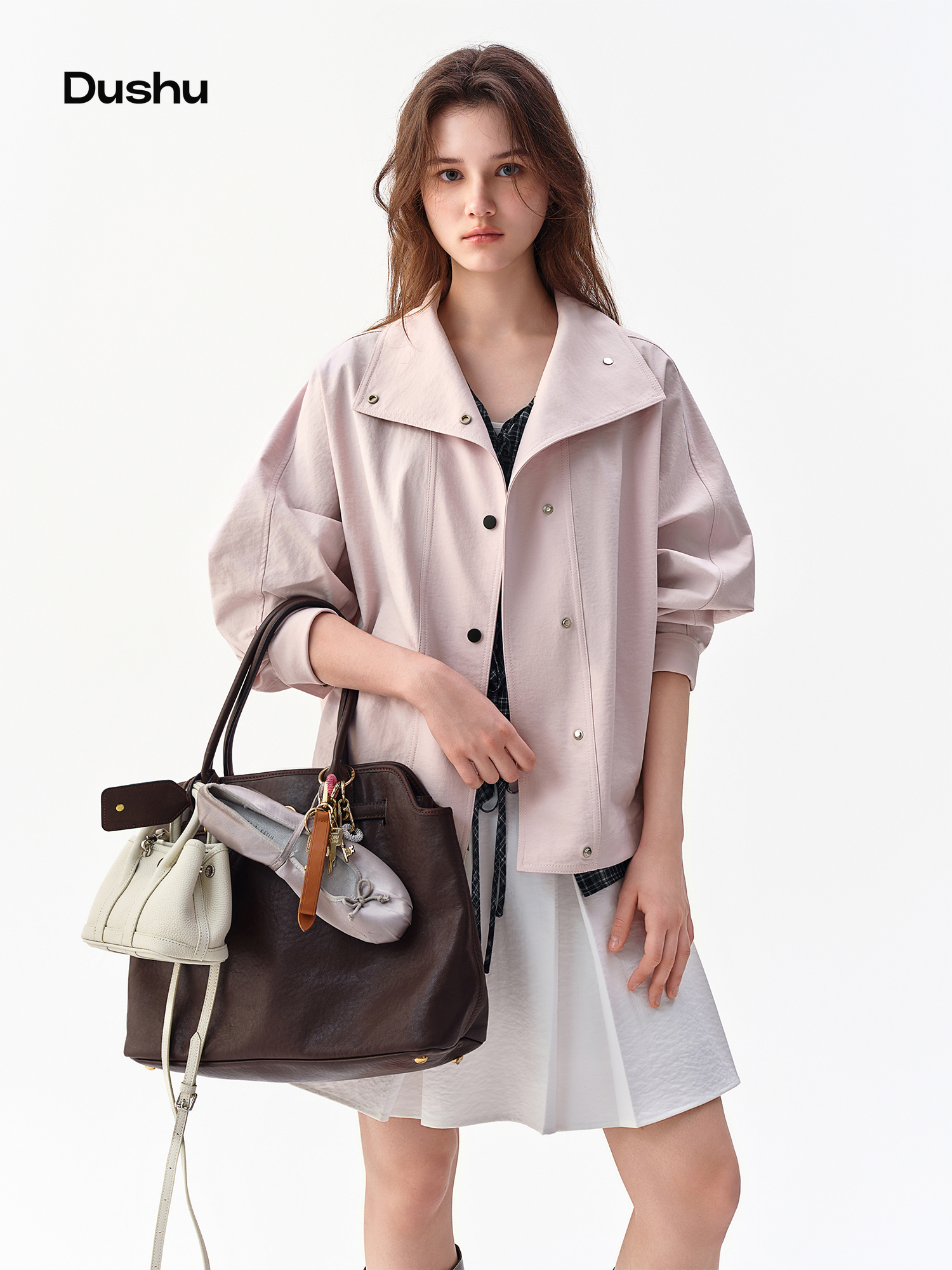 Women'S Fashion Utility Jacket - DUSHU 2026 Fall Women's Batwing Sleeve