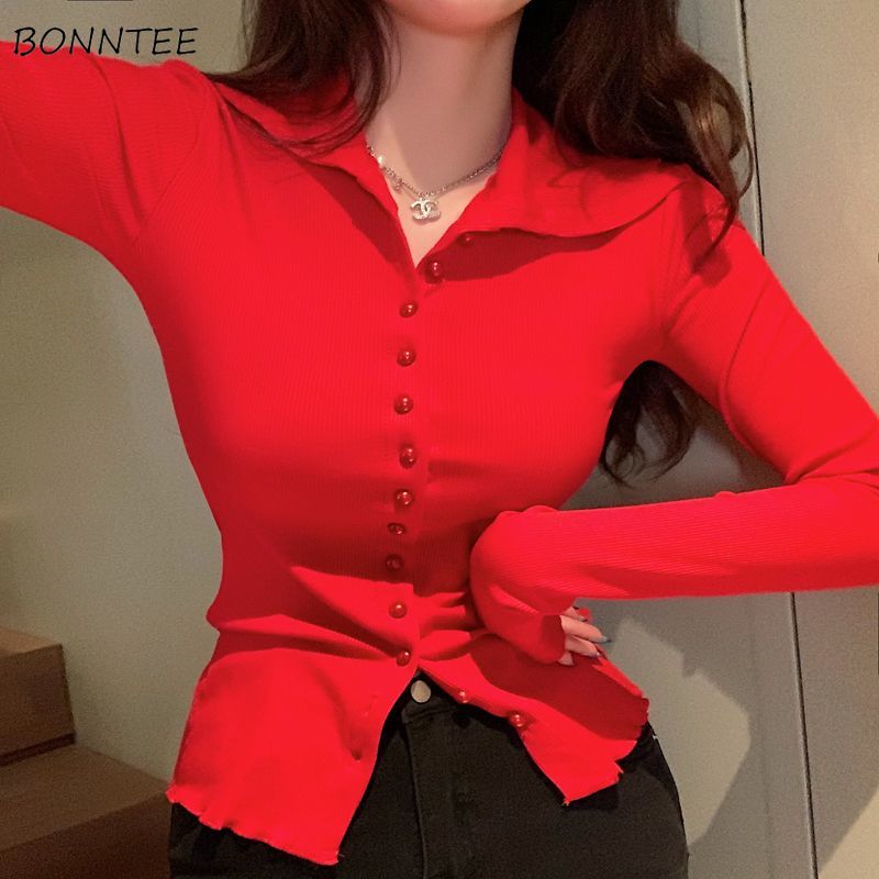 Women'S Y2K Fashion Aesthetic - Shirts Women Skinny Elegant Simple Sexy
