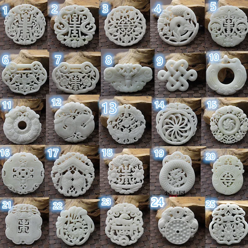 Women Fashion Jewellery - Natural White Jade Carved Lucky Dragon