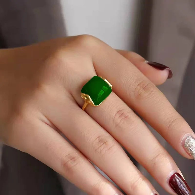 Women Fashion Jewellery - Natural Hetian Jade Ring Fashion Jewelry