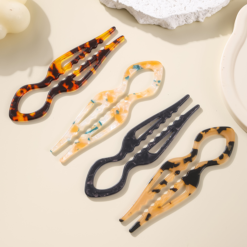 U-Shaped Hair Sticks Tortoises - Women Fashion Hub 评论和价格