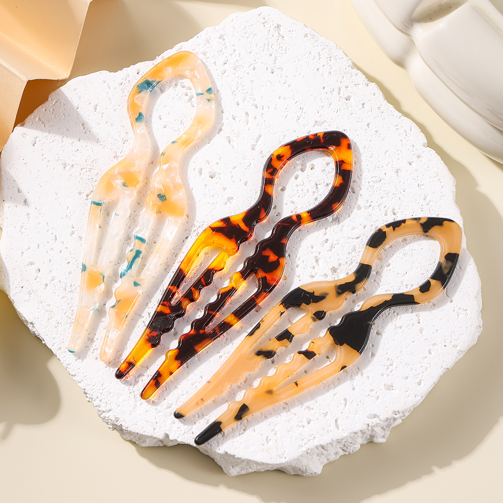 U-Shaped Hair Sticks Tortoises - Women Fashion Hub 评论和价格