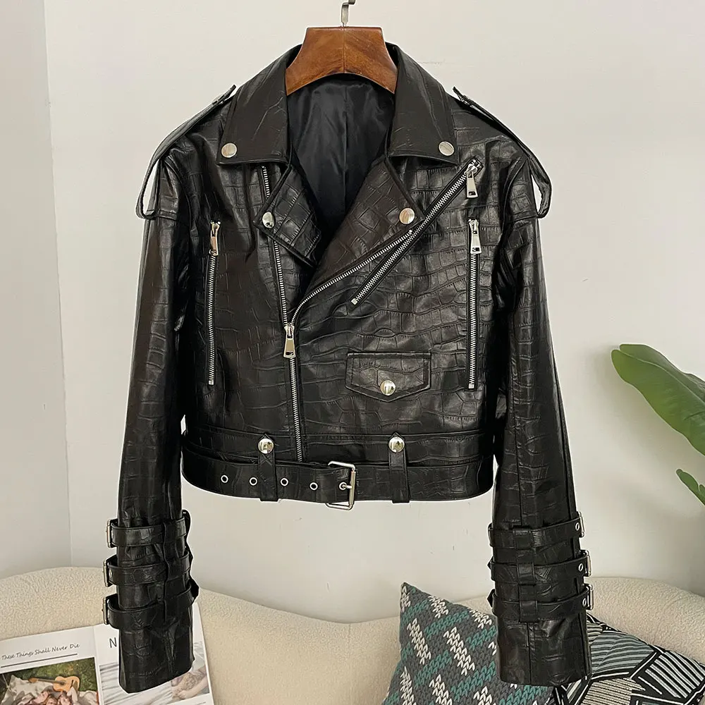Women's Genuine Leather Utilit - Women'S Fashion Utility Jacket 评论和价格