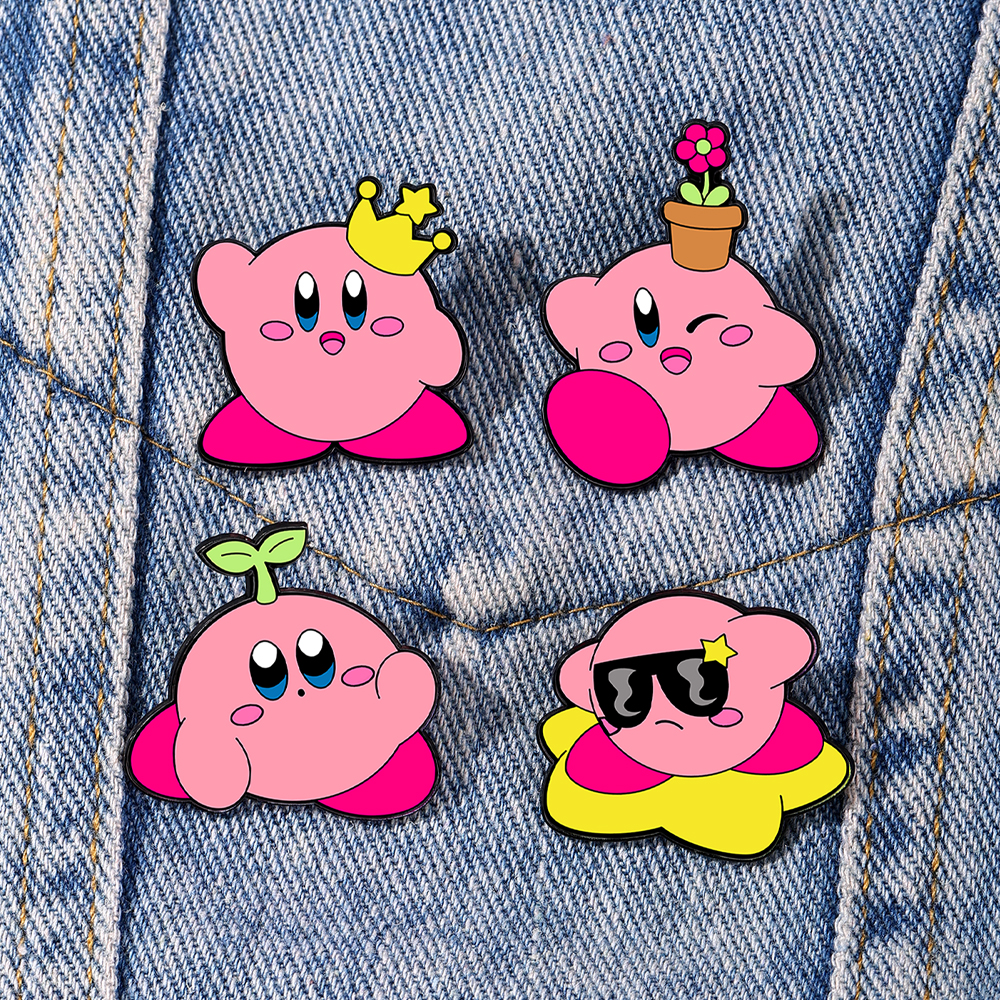 4pcs Kirby Enamel Lapel Pins S - Women Fashion Hub 评论和价格