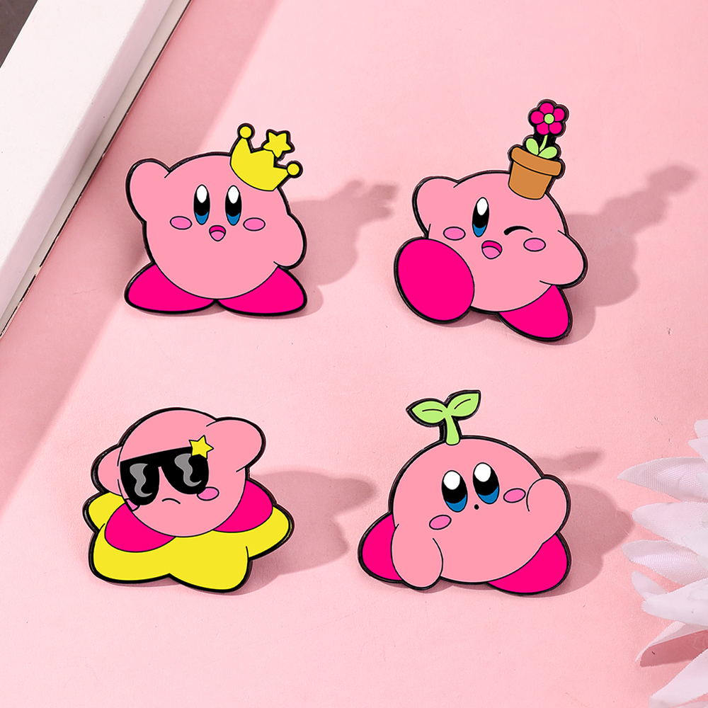 4pcs Kirby Enamel Lapel Pins S - Women Fashion Hub 评论和价格
