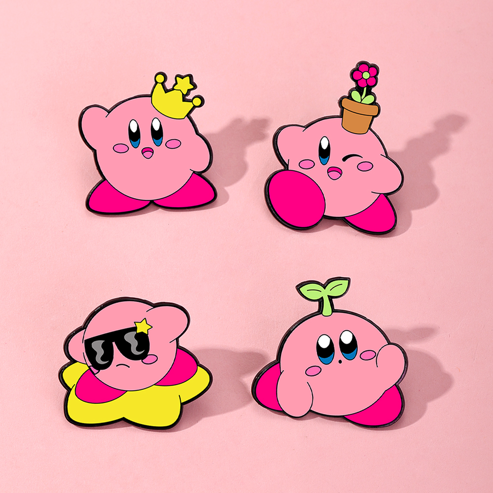 4pcs Kirby Enamel Lapel Pins S - Women Fashion Hub 评论和价格