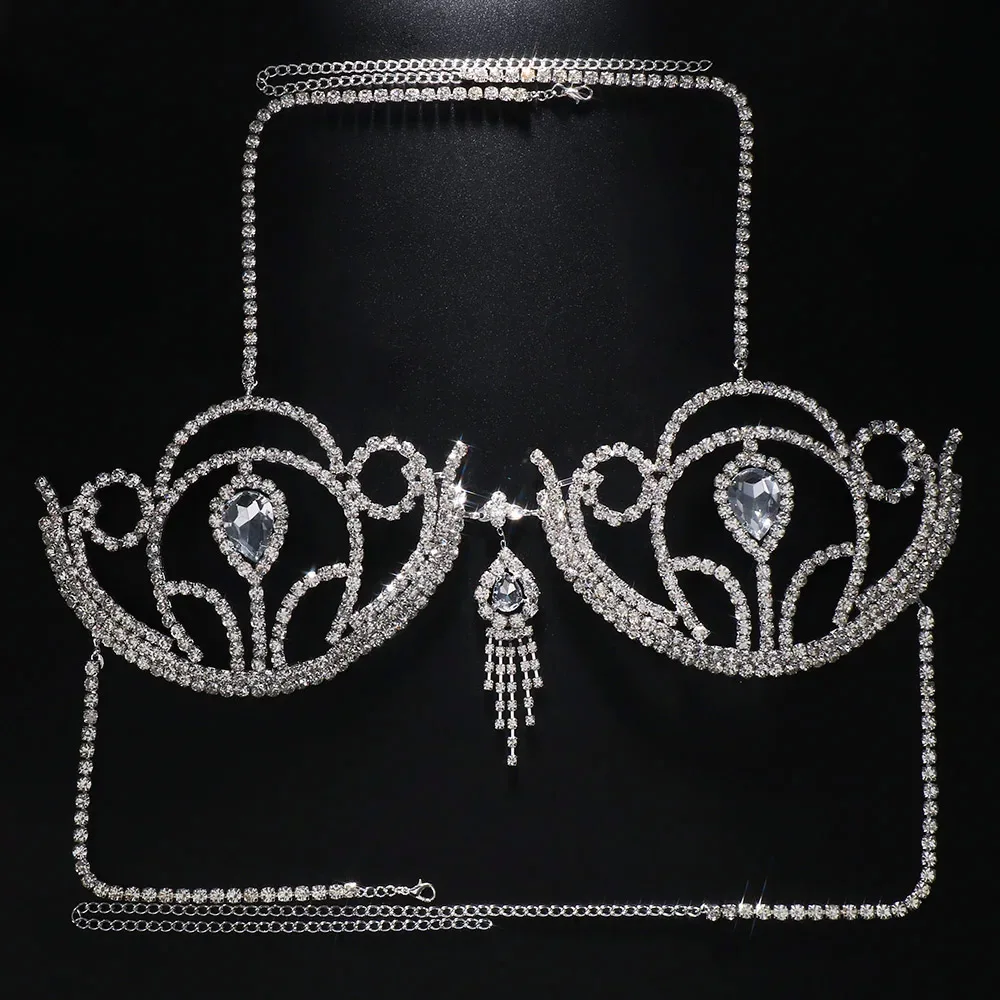 Luxury Rhinestone Bikini Bra G - Women'S Fashion Harness 评论和价格