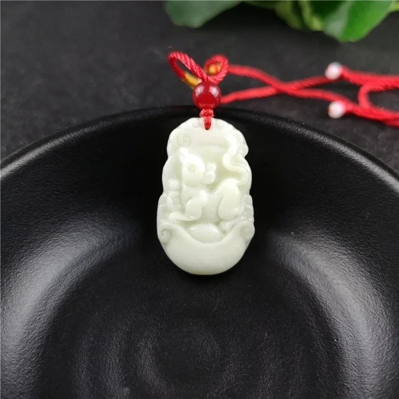 Chinese Zodiac Carved Jade Pen - Women Fashion Jewellery 评论和价格