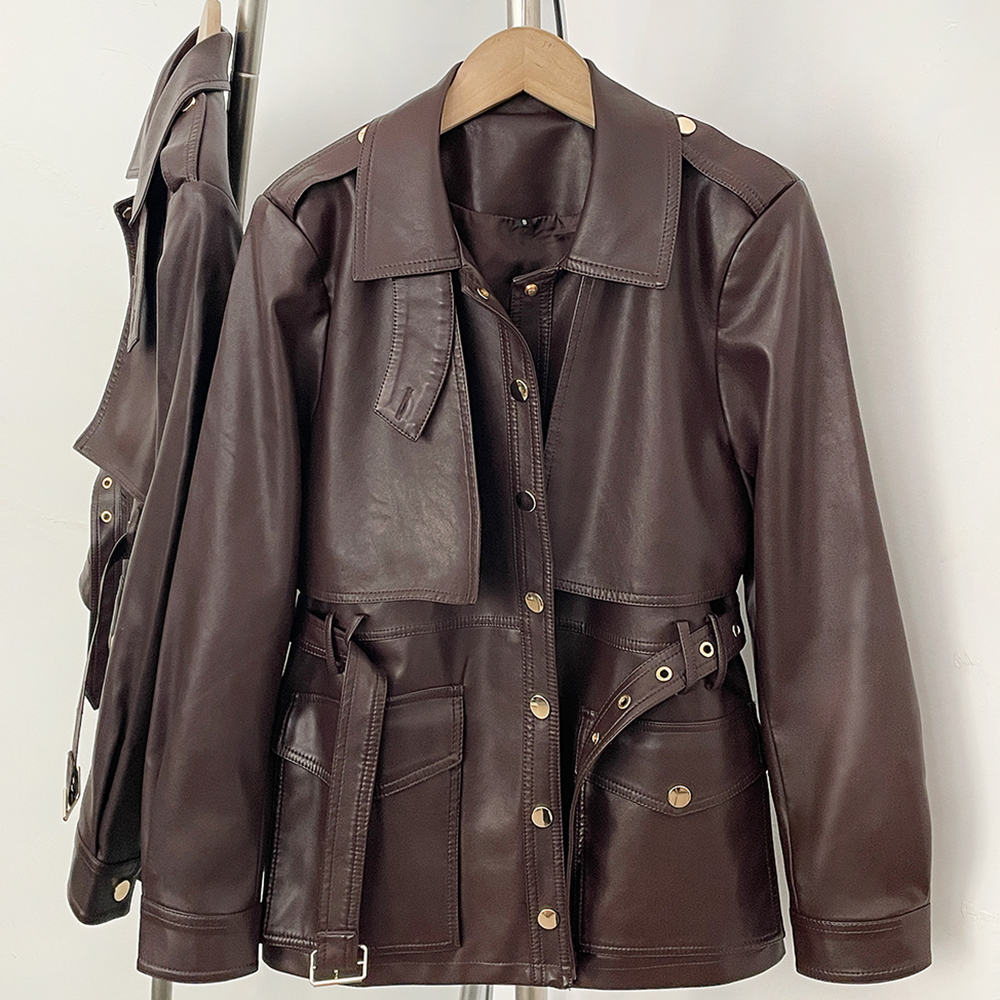 Women Cropped PU Leather Utili - Women'S Fashion Utility Jacket 评论和价格