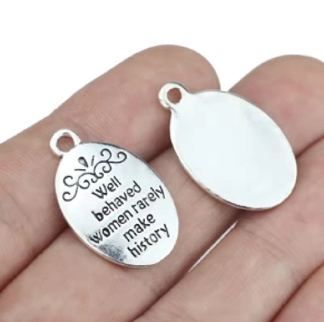 10 Pcs/Lot Oval Antique Silver - Women Fashion History 评论和价格