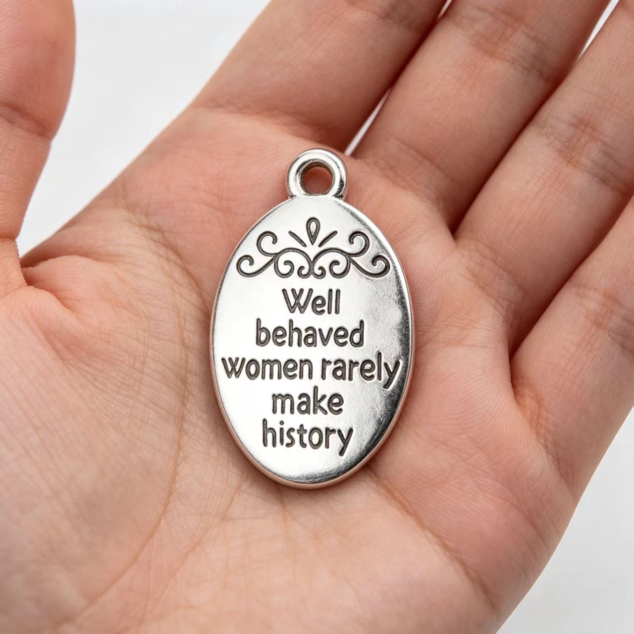 10 Pcs/Lot Oval Antique Silver - Women Fashion History 评论和价格