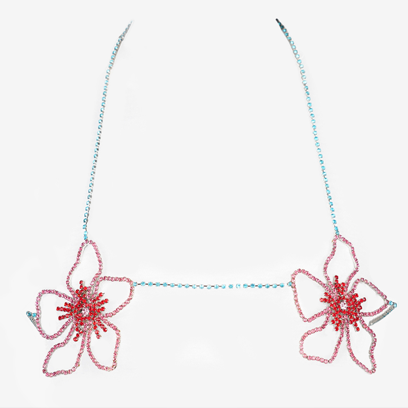 Stonefans Pink Flower Chest Ch - Women'S Fashion Harness 评论和价格