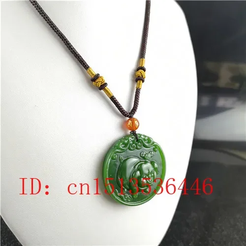Natural Green Chinese Pig Carv - Women Fashion Jewellery 评论和价格