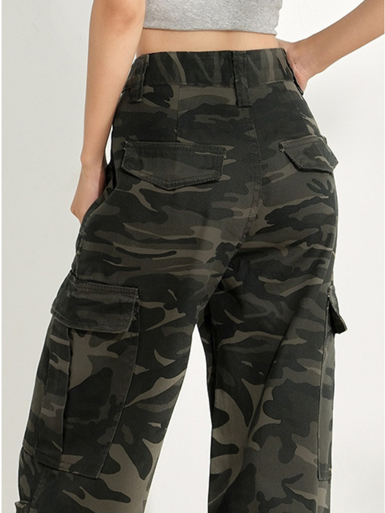 Fashion Camouflage Women Jeans - Women'S Fashion Utility Pants 评论和价格