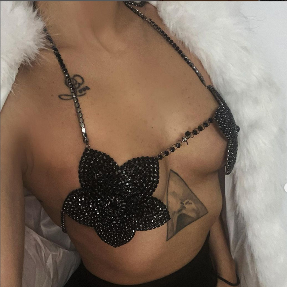 Stonefans Black Crystal Flower - Women'S Fashion Harness 评论和价格