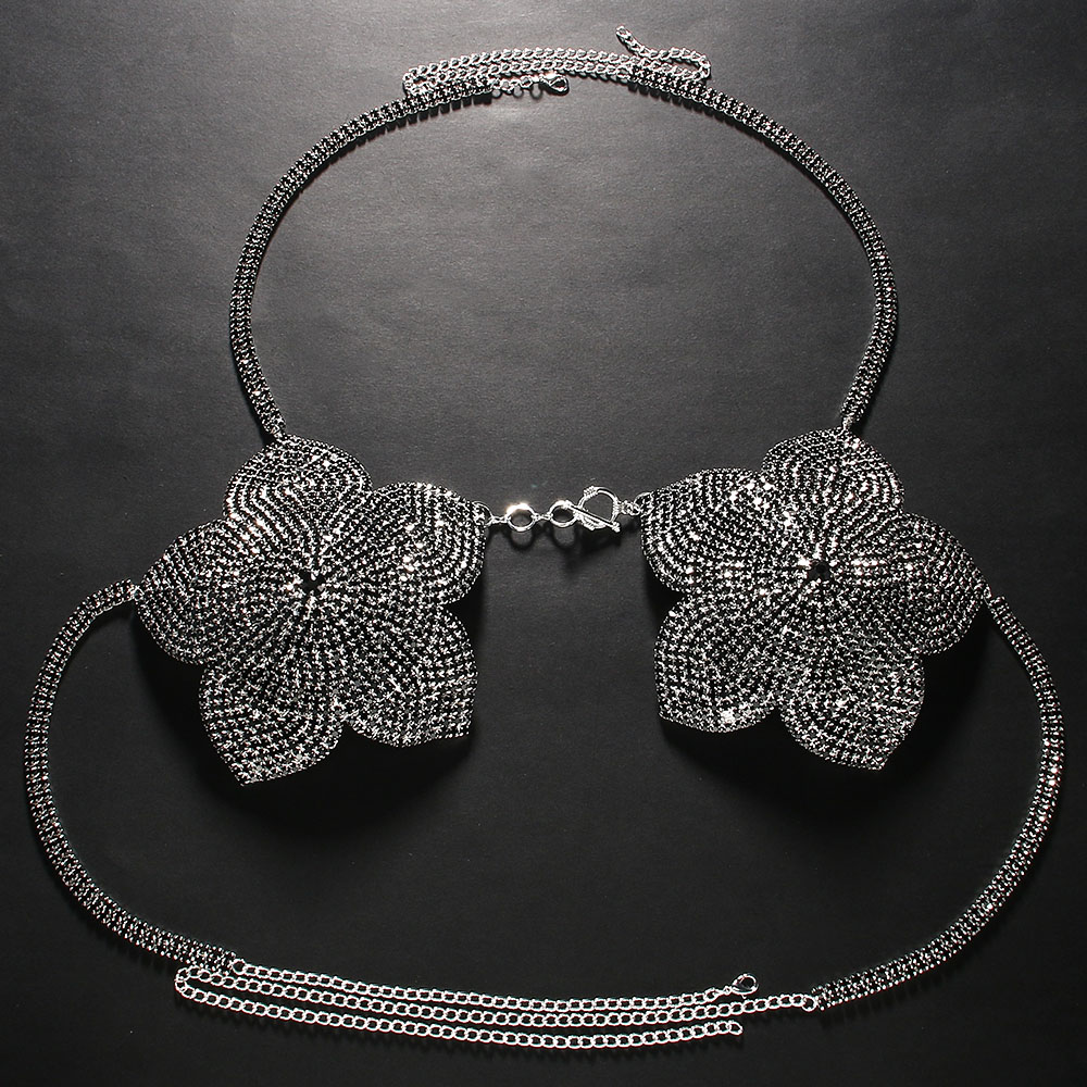 Stonefans Black Crystal Flower - Women'S Fashion Harness 评论和价格