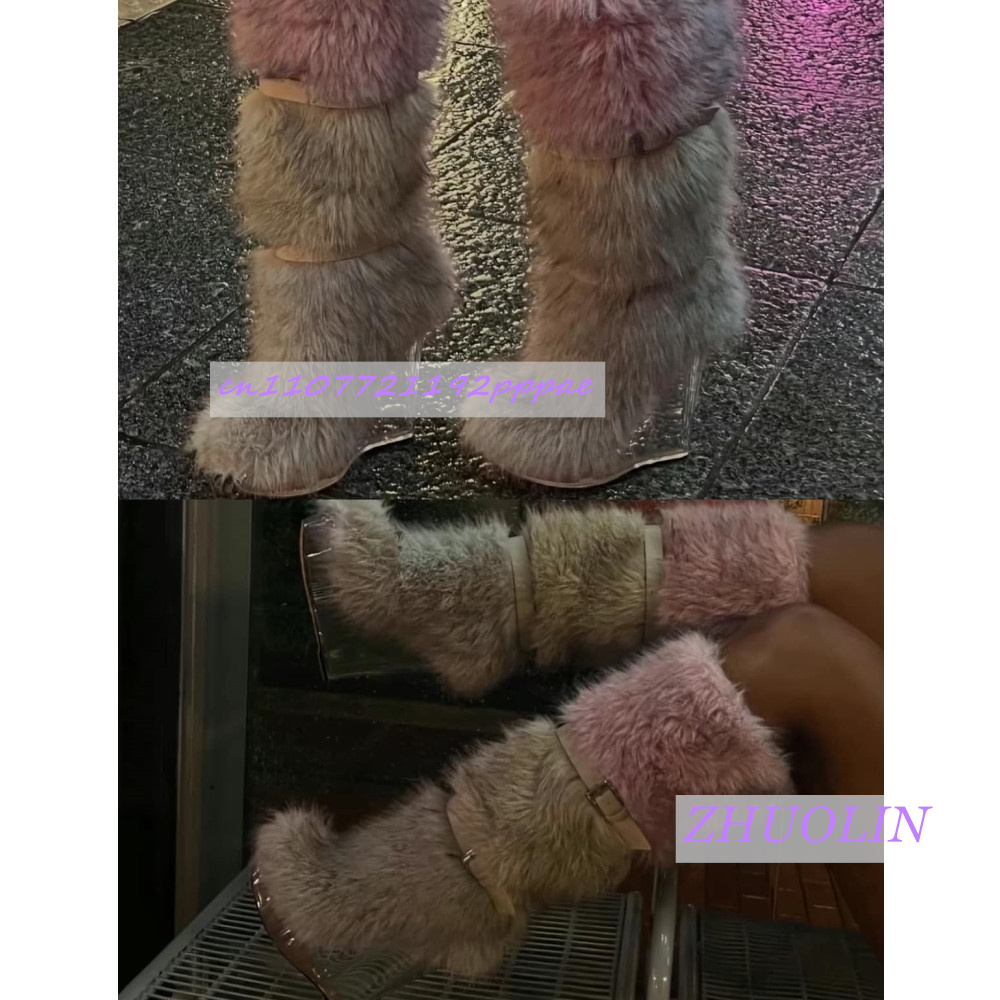 Winter Gradient Furry Transpar - Women'S Fashion Trends 评论和价格