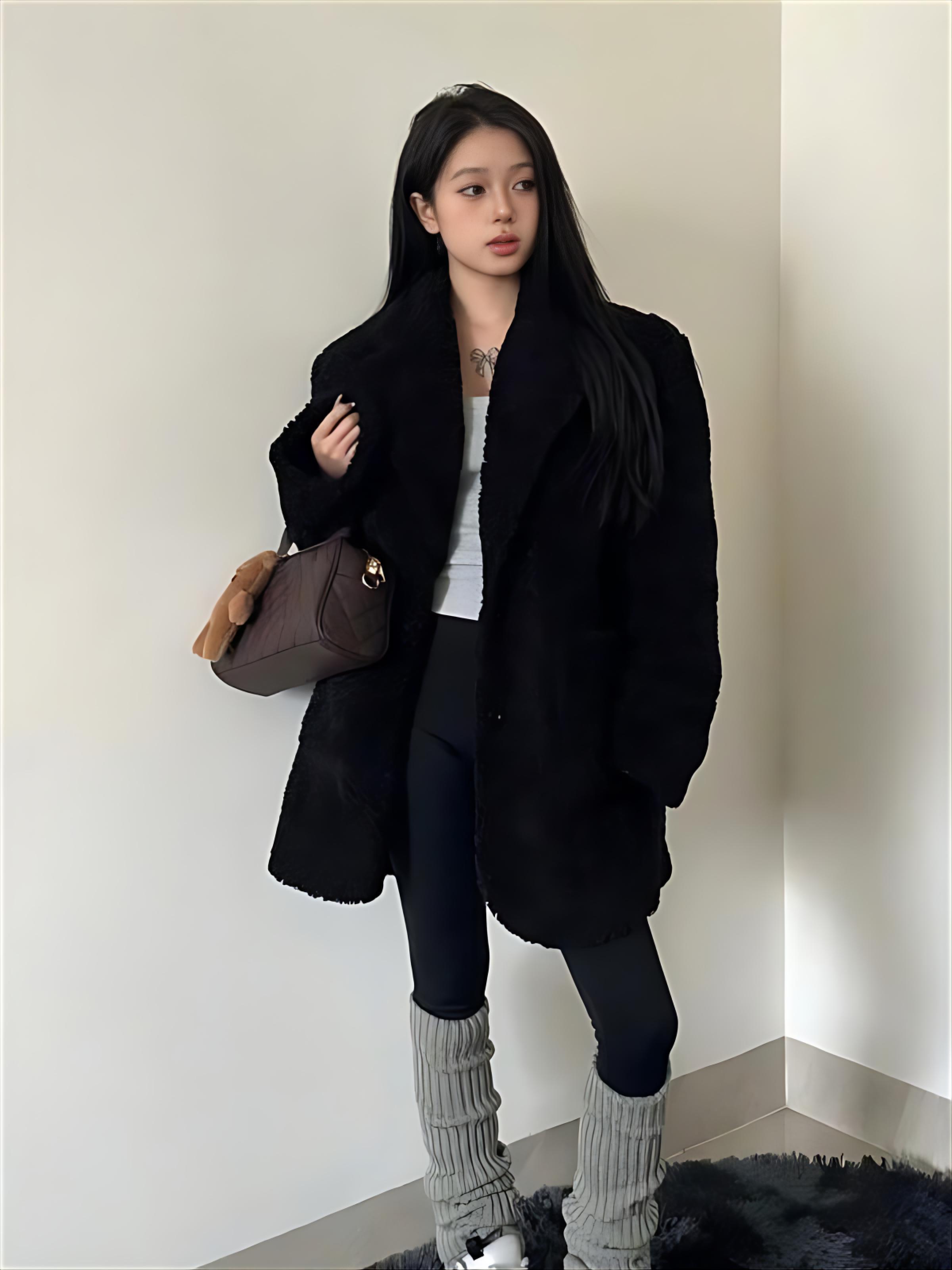 Lamb Wool Jacket Spring Woman  - Women'S Fashion Utility Jacket 评论和价格