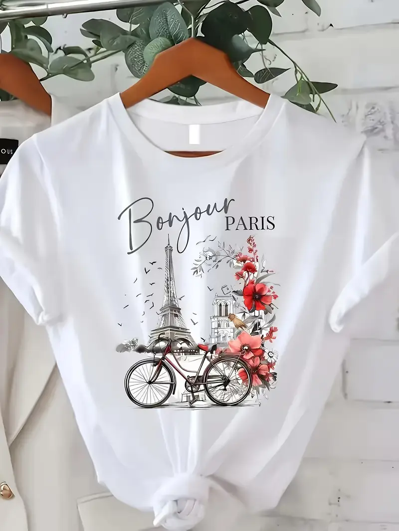 Fashion Bonjour Paris Text Pri - Women'S Fashion Paris 评论和价格