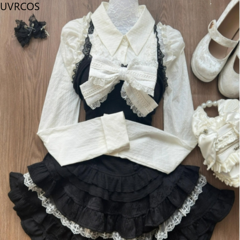Y2k Aesthetic Lolita Style 3 P - Women'S Y2K Fashion Aesthetic 评论和价格
