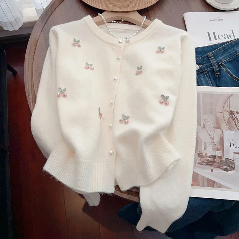 Harajuku Cherry Embroidery Car - Women'S Y2K Fashion Aesthetic 评论和价格