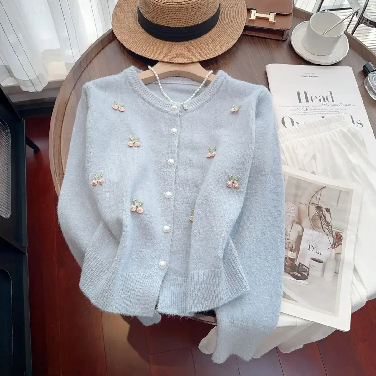 Harajuku Cherry Embroidery Car - Women'S Y2K Fashion Aesthetic 评论和价格