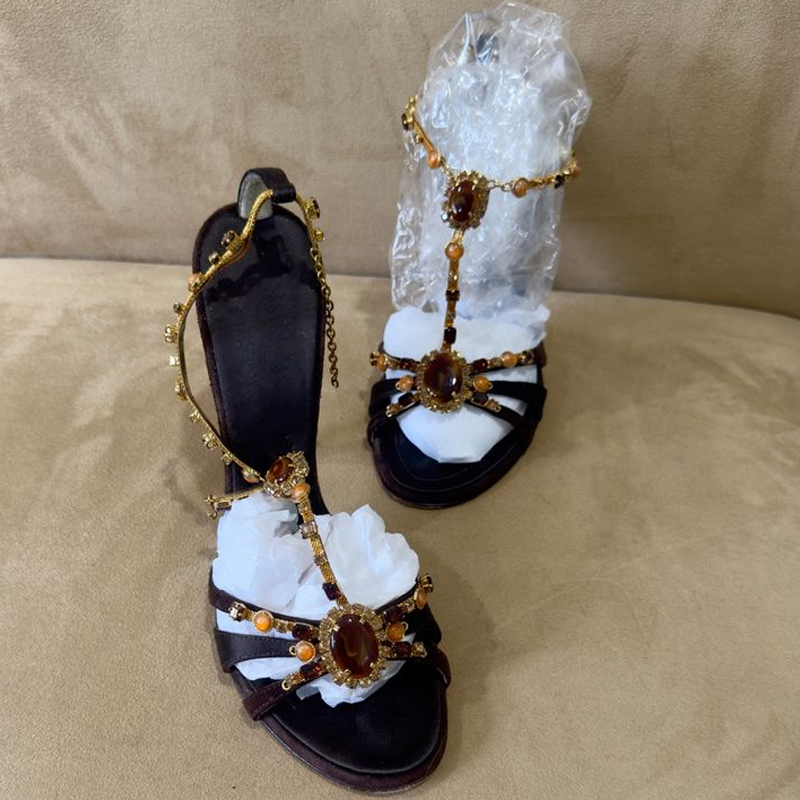 Rhinestone Open Toe Cross Stra - Women Fashion Hub 评论和价格