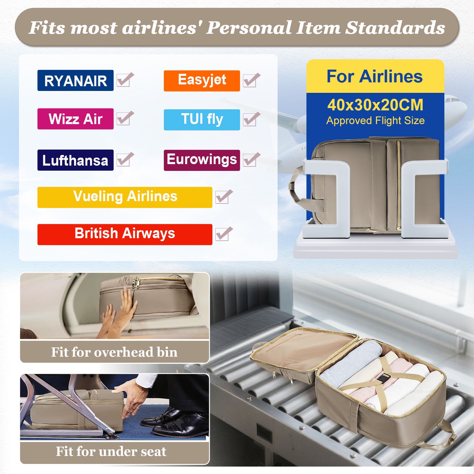 Ryanair 40x30x20 Travel Backpa - Women'S Fashion Trends 评论和价格