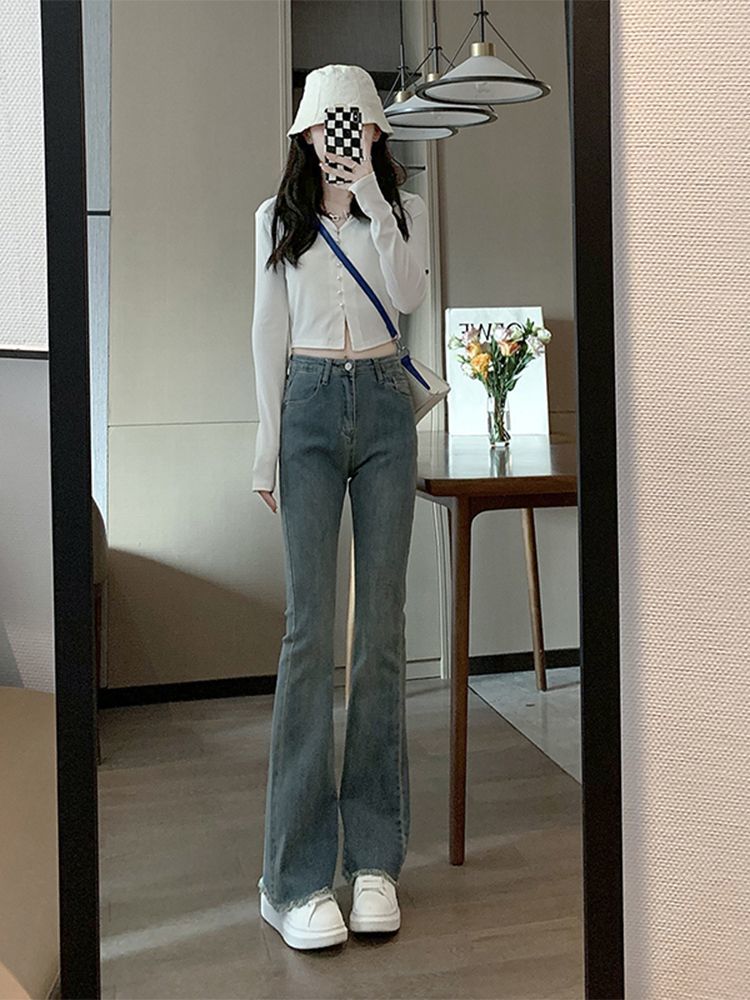 Wide Jeans Women Trousers With - Women'S Fashion Utility Pants 评论和价格