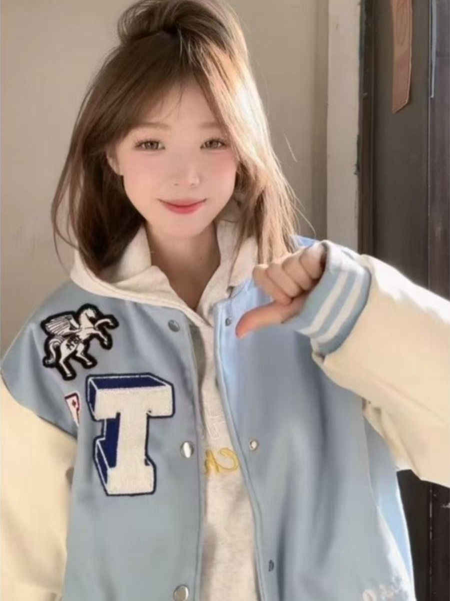 Baseball Jackets Kpop Womens A - Women'S Fashion Utility Jacket 评论和价格