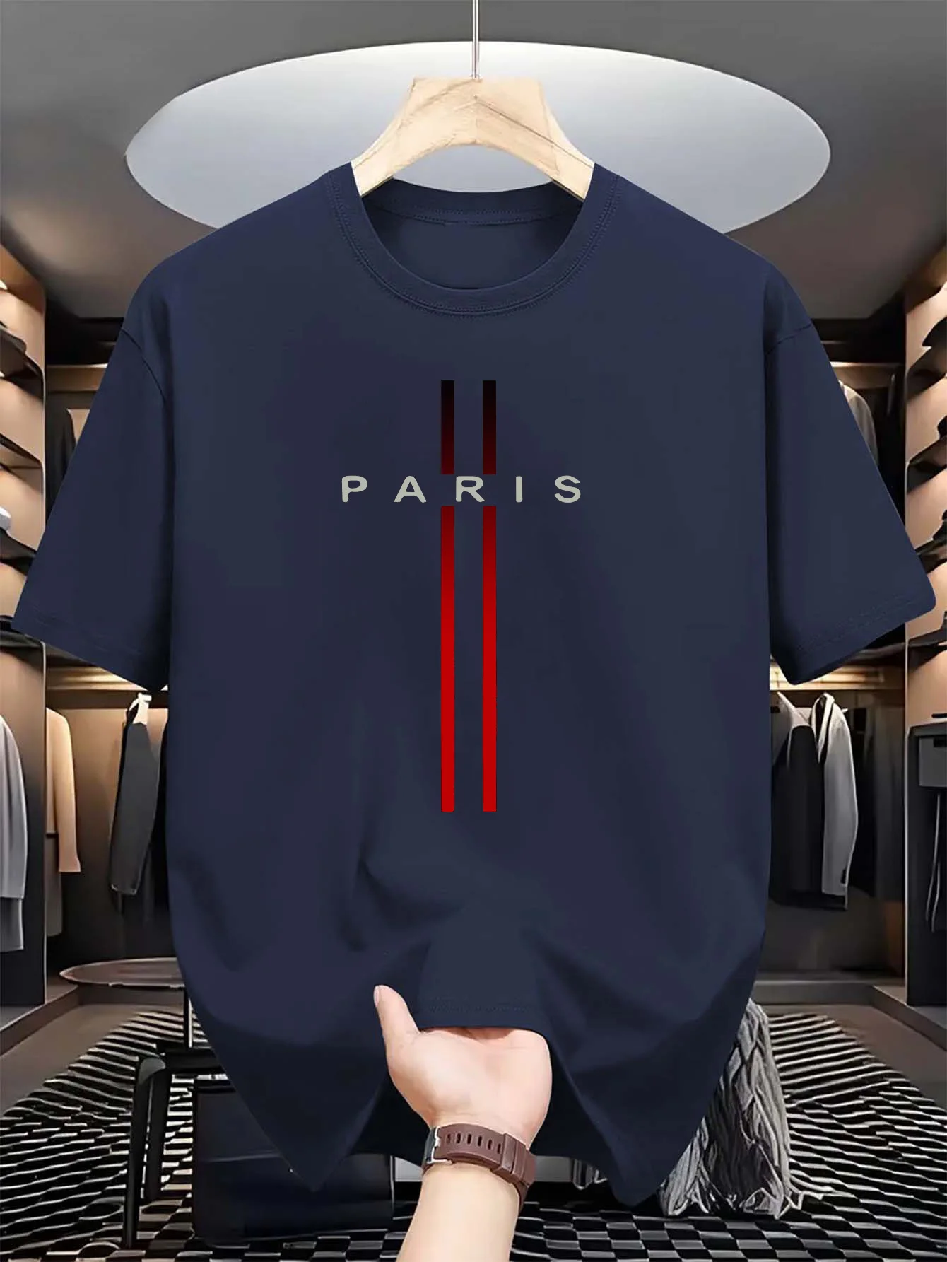 Men's 100% pure cotton summer  - Women'S Fashion Paris 评论和价格
