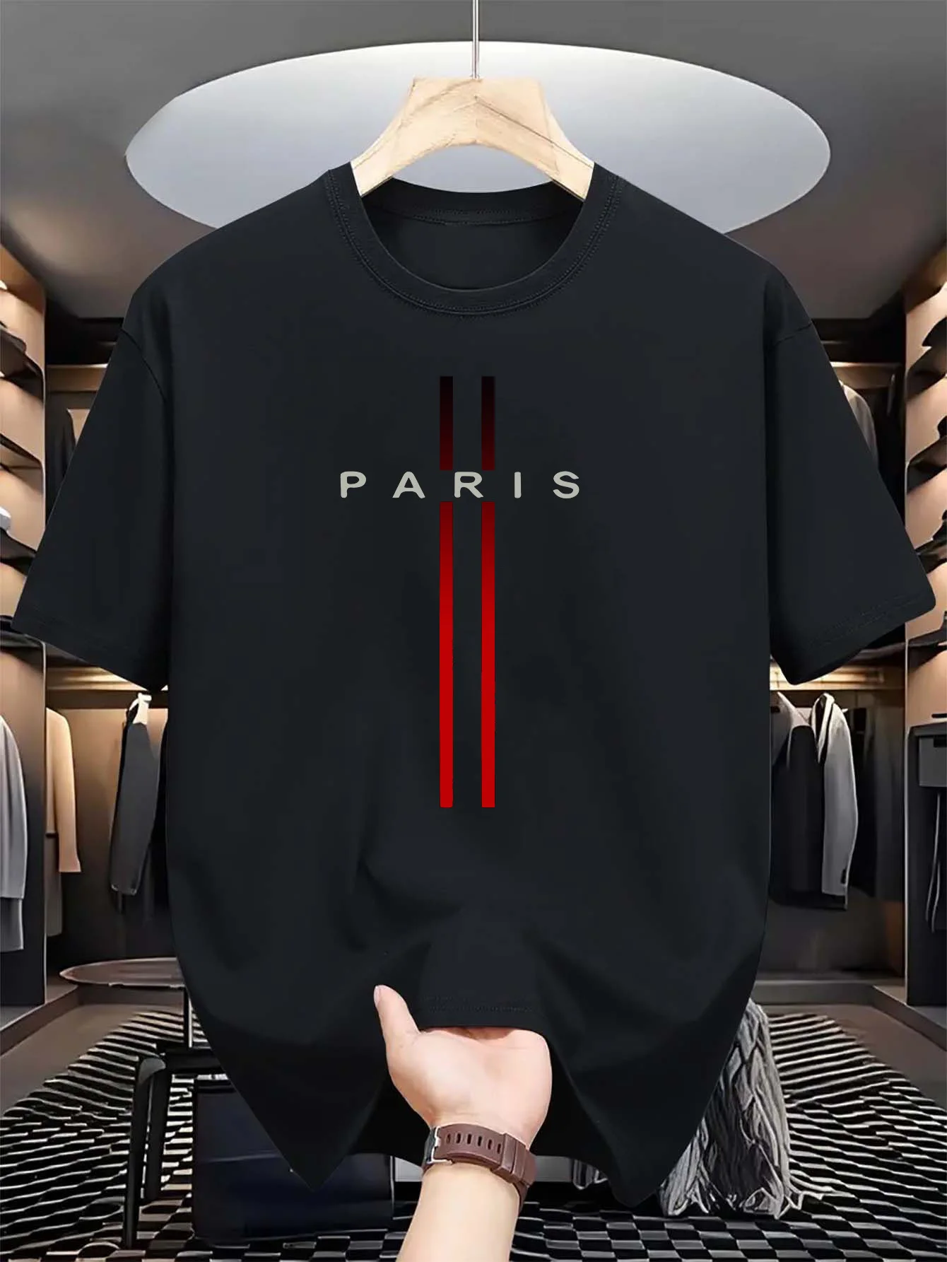 Men's 100% pure cotton summer  - Women'S Fashion Paris 评论和价格