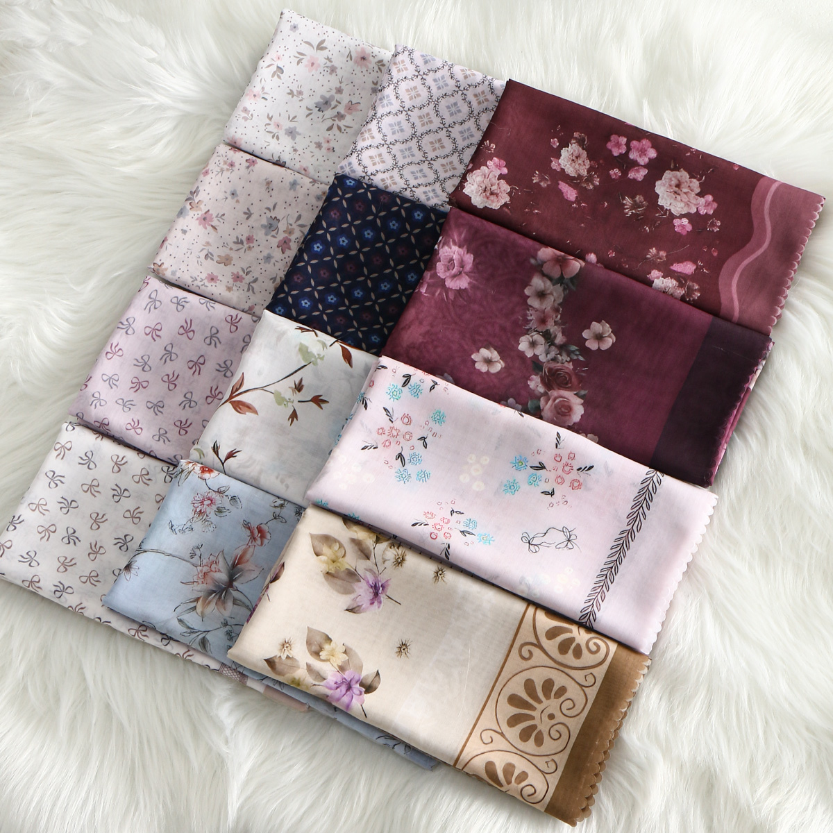 Floral Printed Wave Viscose Sq - Women Fashion Malaysia 评论和价格