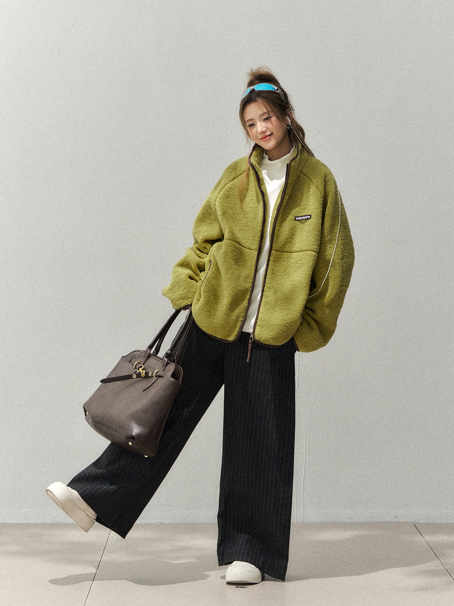 Lamb Wool et Oversized Woman C - Women'S Fashion Utility Jacket 评论和价格