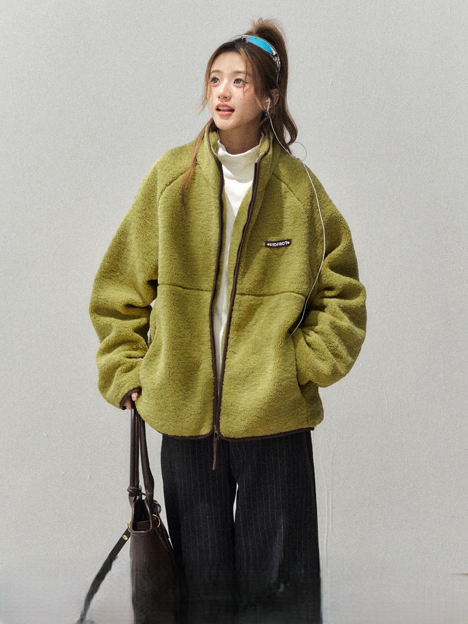 Lamb Wool et Oversized Woman C - Women'S Fashion Utility Jacket 评论和价格