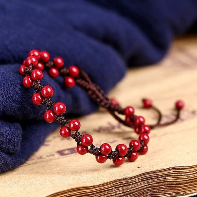Customized Natural Red Cinnaba - Women Fashion Jewellery 评论和价格