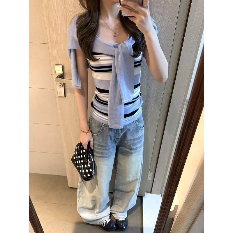 Blue Knitted Suits Women 2026  - Women'S Y2K Fashion Aesthetic 评论和价格