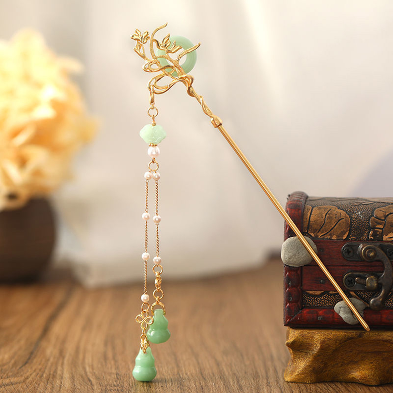 Chinese Style Glass Hairpin Fo - Women Fashion Jewellery 评论和价格