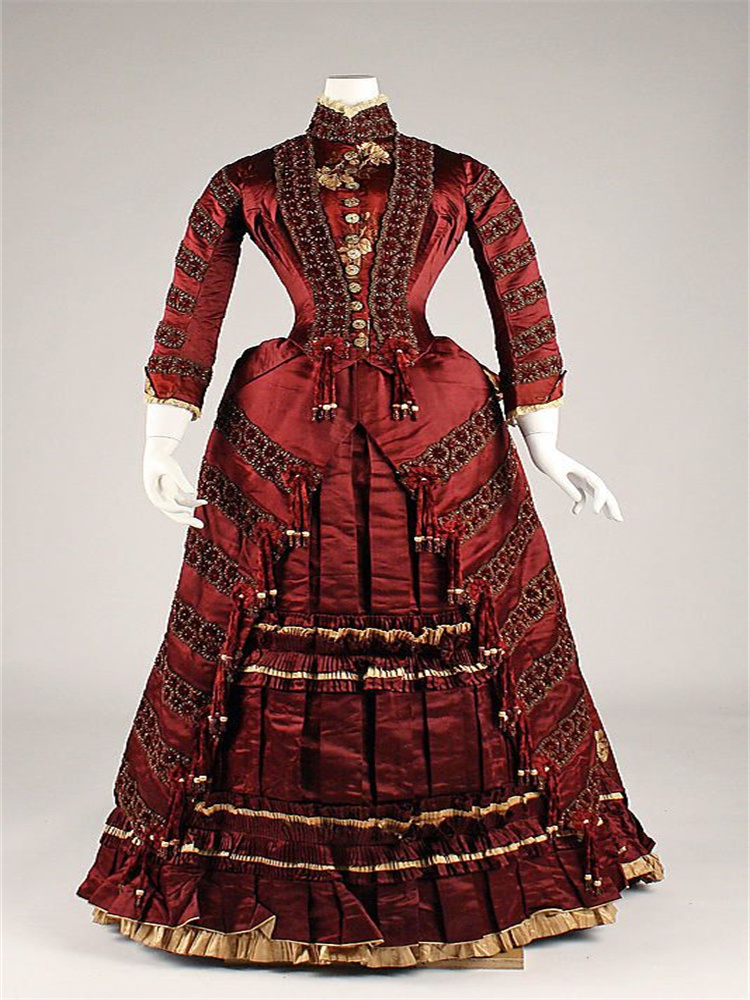 1890s Victorian Red Edwardian  - Women'S Fashion Victorian Era 评论和价格