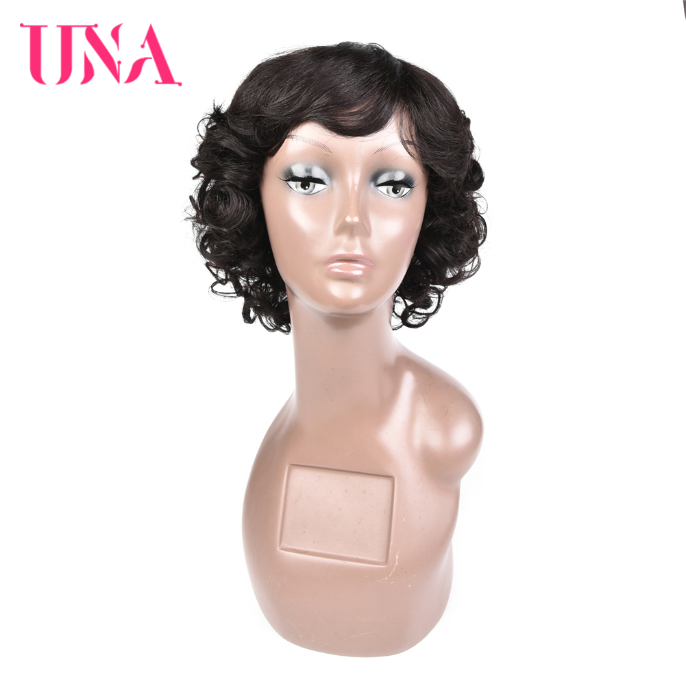 UNA Fashion Short Curly Human  - Women Fashion Malaysia 评论和价格