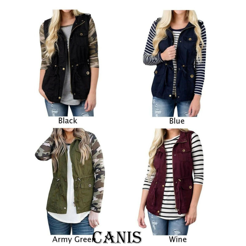 Fashion Women Vest Olive Cargo - Women'S Fashion Utility Jacket 评论和价格