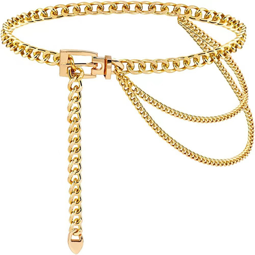 Punk Waist Chain Metal Belt La - Women'S Fashion Harness 评论和价格